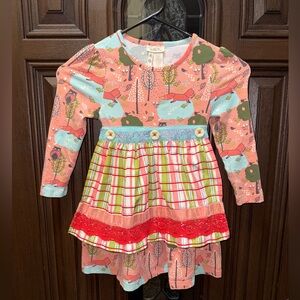 Matilda Jane Secret Fields WOODLAND MAGIC Dress 4 Pink Fox Apron